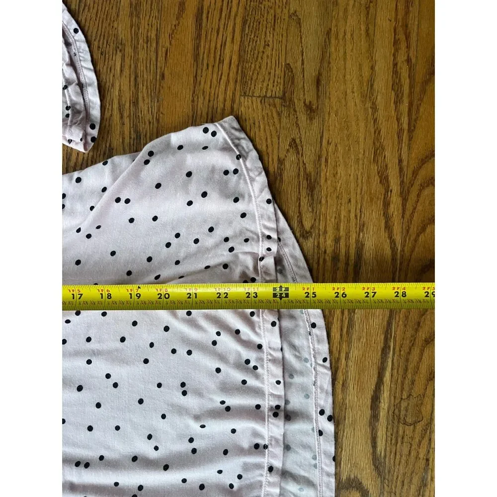 Kate Spade New York Pink Polka Dot Top and Pants Pajama Set  Women's Size Medium